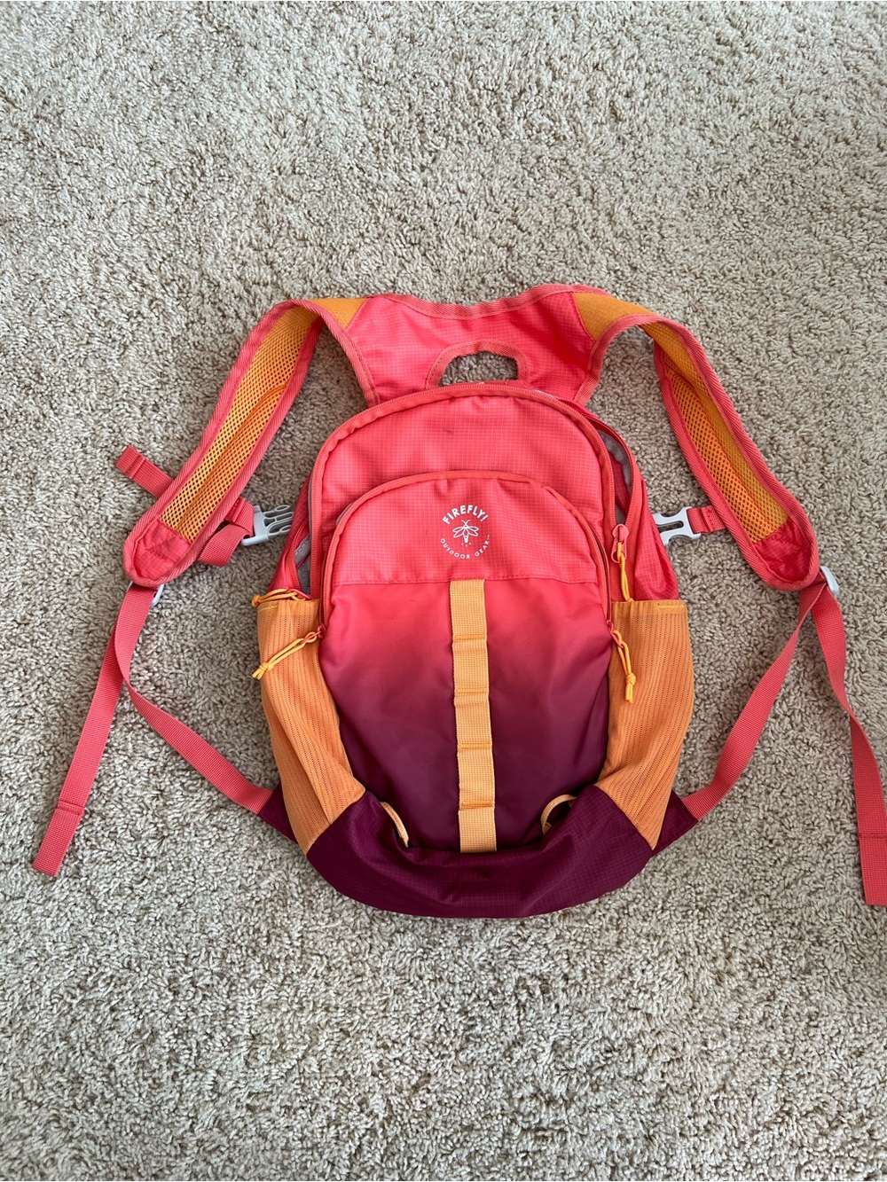 Firefly Kids Gradient Coral & Burgundy Backpack